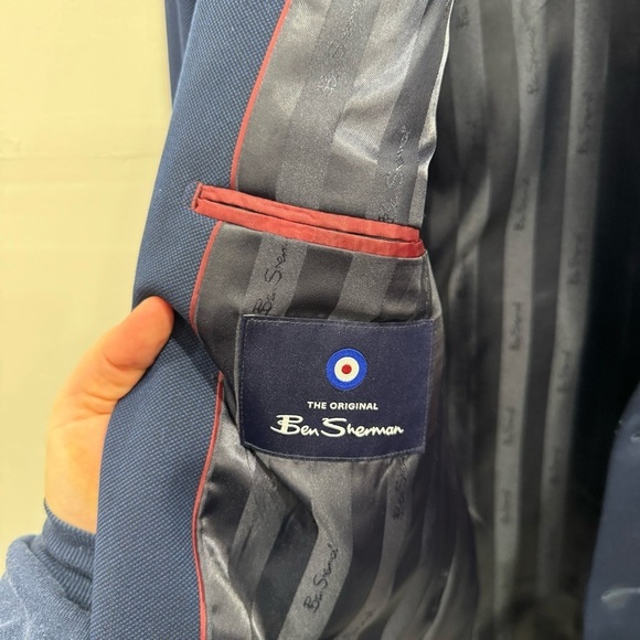 Ben Sherman Two Button Navy Blue Blazer Jacket Sports Coat 42R - Picture 3 of 7